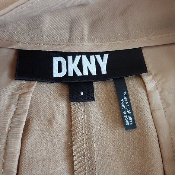 DKNY NWT Women's Size 6 Khaki Tan The Essex High Waist Dress Shorts - Picture 6 of 13